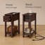 Table de bout avec prise de courant, assemblage sans outils Superfast-1175088829