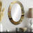 Cute Bird Sparrow On A Fallen Branch - Eclectic Oval Wall Mirror-1145951939