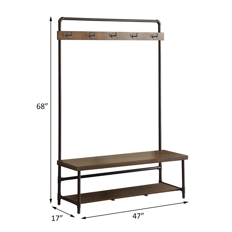 Artistica Hall Tree 47'' Wide with Shoe Storage