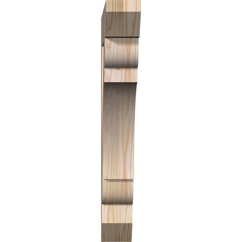 Support en bois / corbeau, Douglas (lisse), H 26 po x l 3,5 po x P 22 po