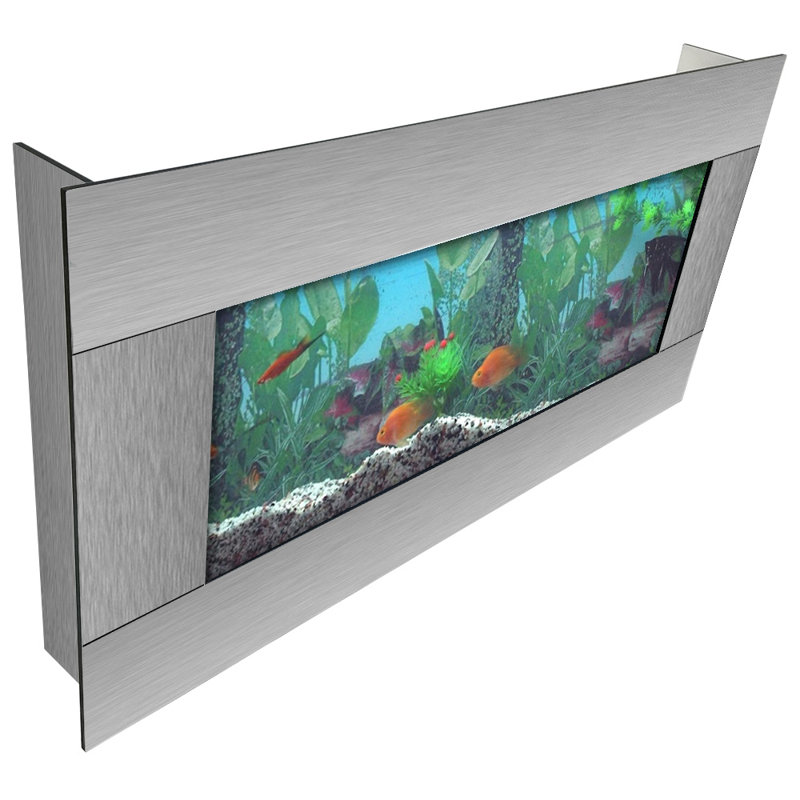 Réservoir d'aquarium rectangulaire 5 gallons Angelica, Noir brossé