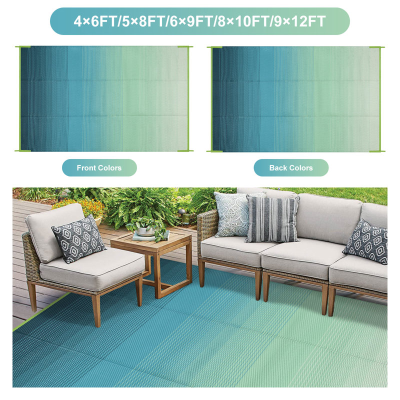 Tapis en polypropylène durable tant pour l'extérieur que pour les patios, les jardins et les abords de piscine
