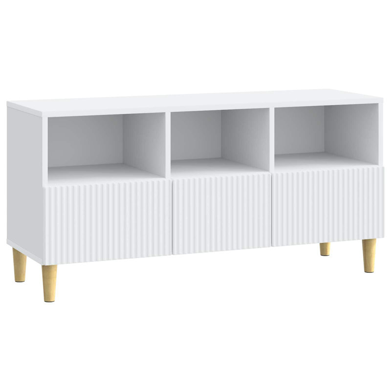 Unfinished TV Stand for TVs up to 32" with Fireplace Included