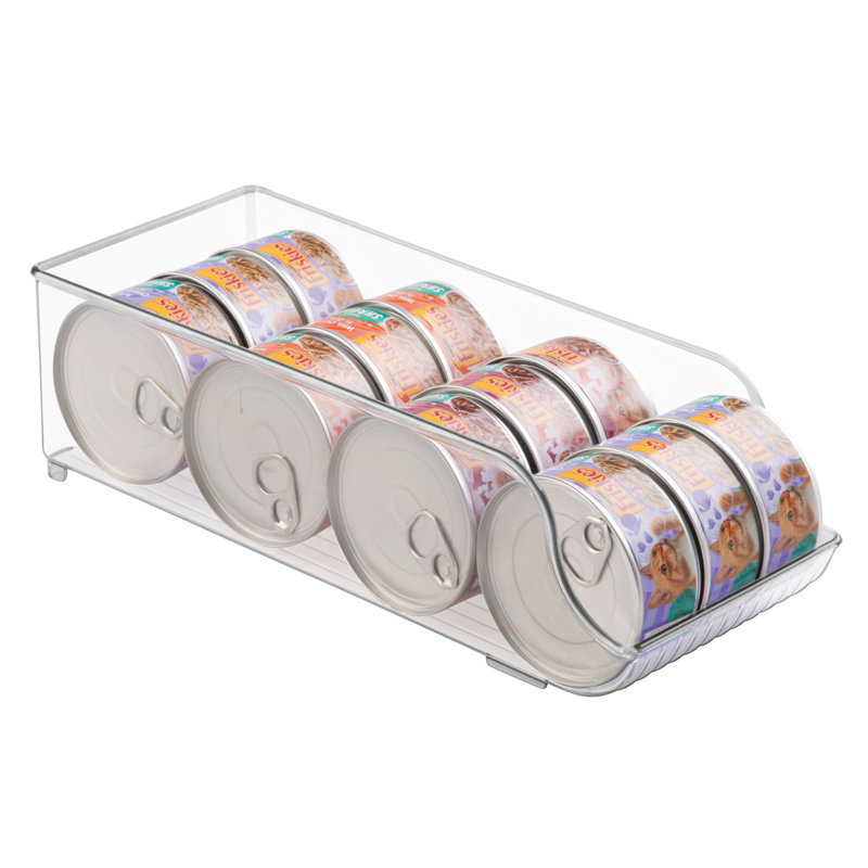 Réfrigérateur en plastique et organisateur de rangement pour congélateur, canette de soda et porte-boisson, sans BPA, transparent