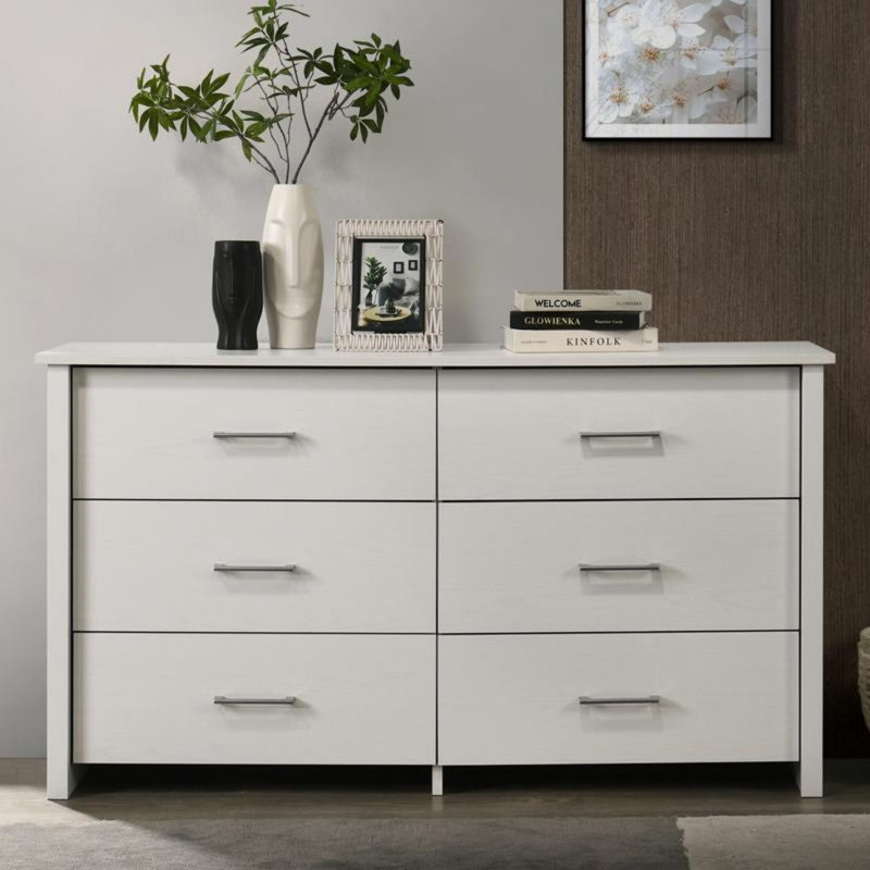 Commode 6 tiroirs, White