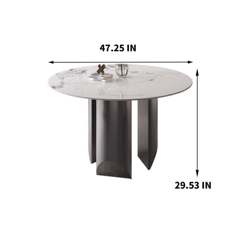 Table de salle à manger Tamel, H 29,53 po x L 47,25 po x l 47,25 po