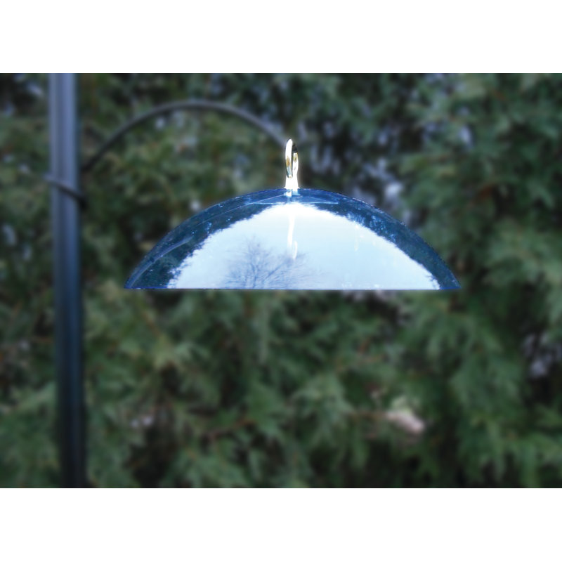 Blue Acrylic Protective Dome Cover for Hanging Bird Feeders