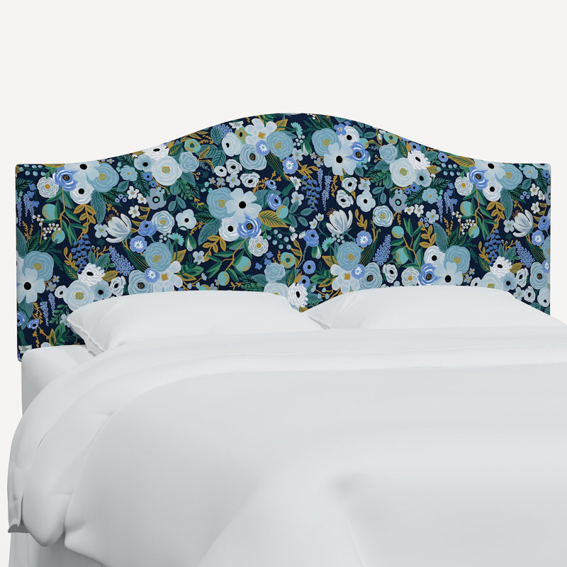 Mayfair Headboard In Ditsy Dahlia Burgundy, Full/Double, Red
