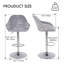 Swivel Upholstered Velvet Adjustable Height Bar Stool-122279880