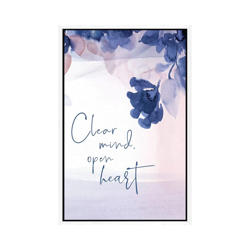 Clear Mind by Stephanie Ryan - Print on Canvas, White Floater Framed, 66.04cm H x 45.72cm W x 3.81cm D