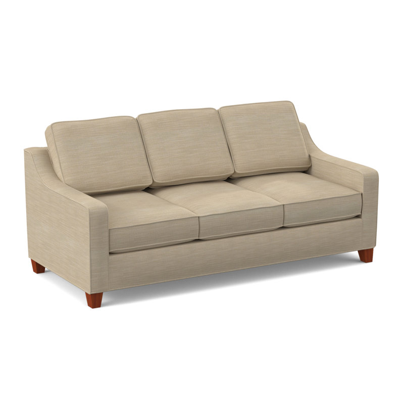 Clark 82" Square Arm Sofa with Reversible Cushions, Ridgecrest Putty, BM Cherry
