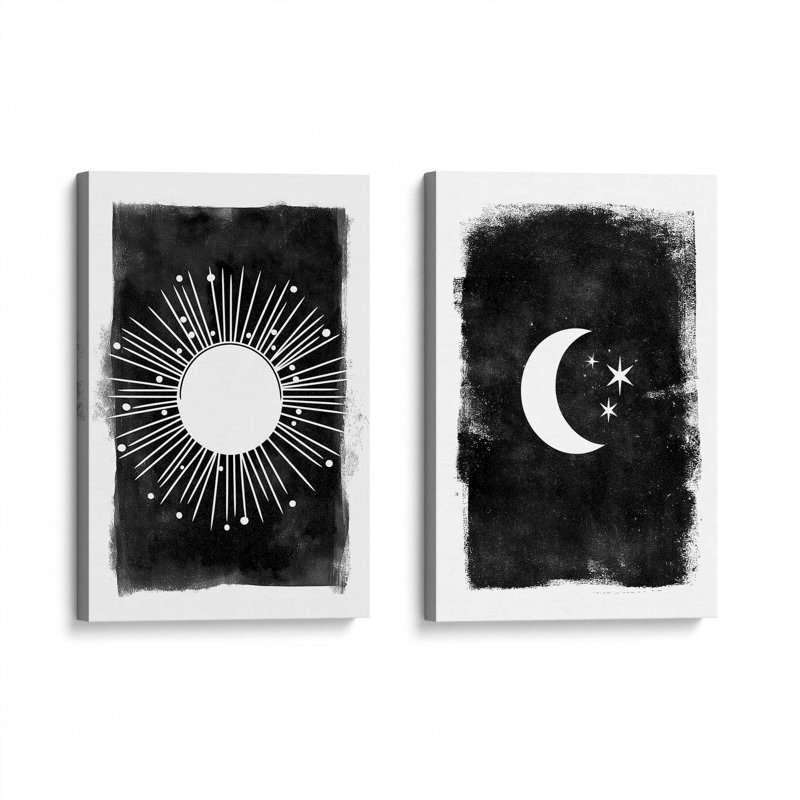 Ensemble de 2 impressions solaires, 18 po x 12 po, Toile tendue