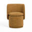 Chaise pivotante 26 po Reno Nori, polyester jaune, bois de peuplier massif