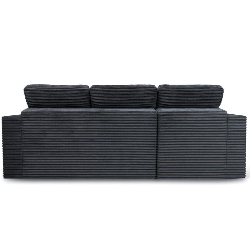 Canapé modulaire de 105 po avec repose-pieds modulaire Cloud, Gris