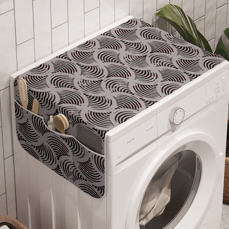 East Urban Home Boho Washing Machine Organizer Pack of 2 47" x 18.5" Warm Taupe and Slate Blue