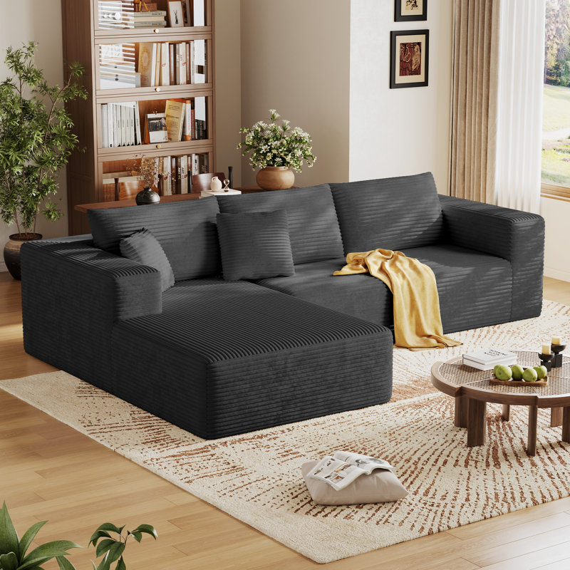 Canapé modulaire 108 po Cloud , Gauche, Gris