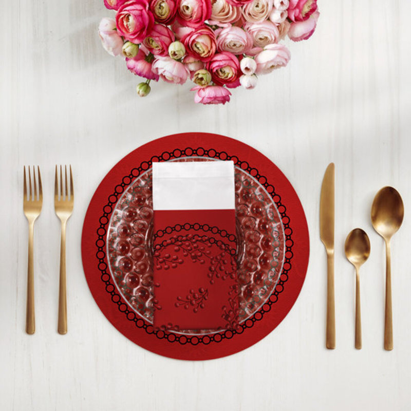 Serviettes de table Christmas Berries, Rouge