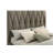 Tibo Queen Velvet Upholstered Platform Bed with Geometric Tufted Headboard, Light Brown-674608224