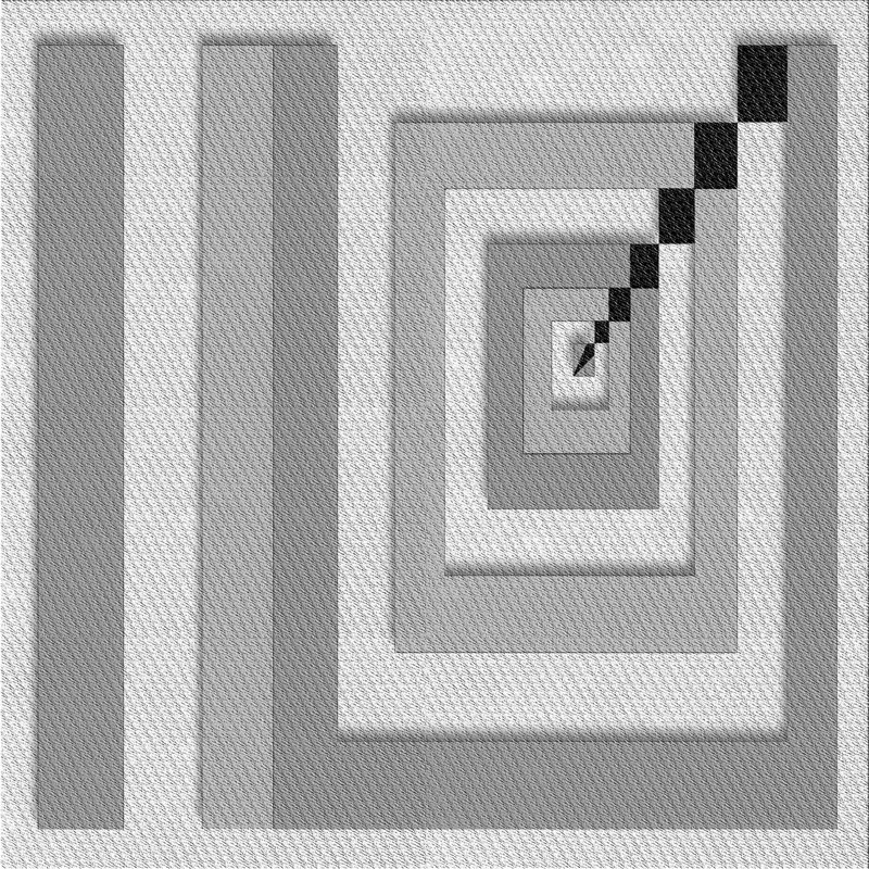 Abstract Indoor Rug, Square 7'