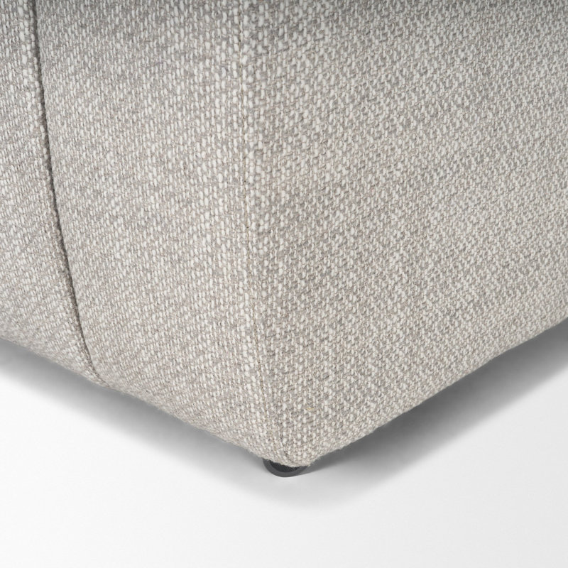 Chaise de salle à manger rembourrée en tissu gris Performance, Gray