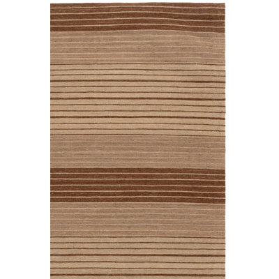Tapis en laine / coton tissé à la main Cruz / brun / beige