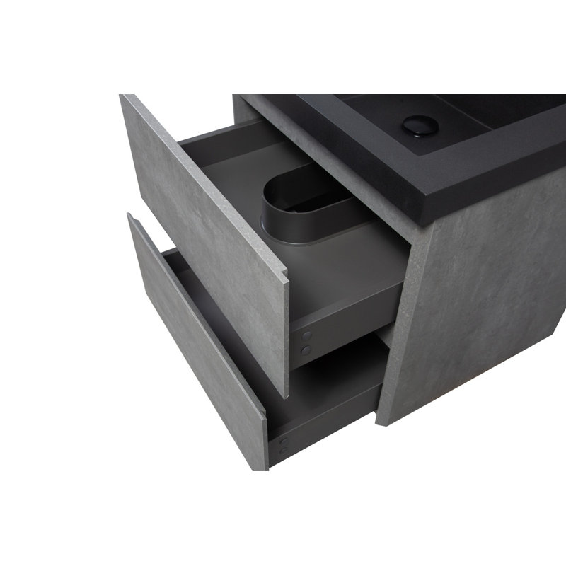 Meuble-lavabo simple 24 po avec comptoir en quartz