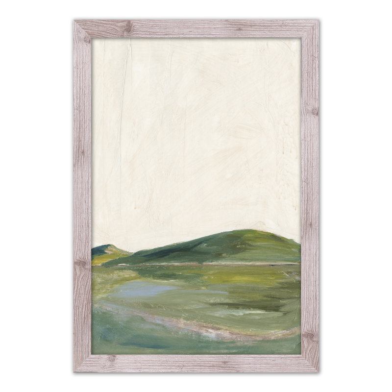 Abstrait vert - peinture, H 36 po x l 24 po x P 0,75 po, Cadre photo blanc en acrylique