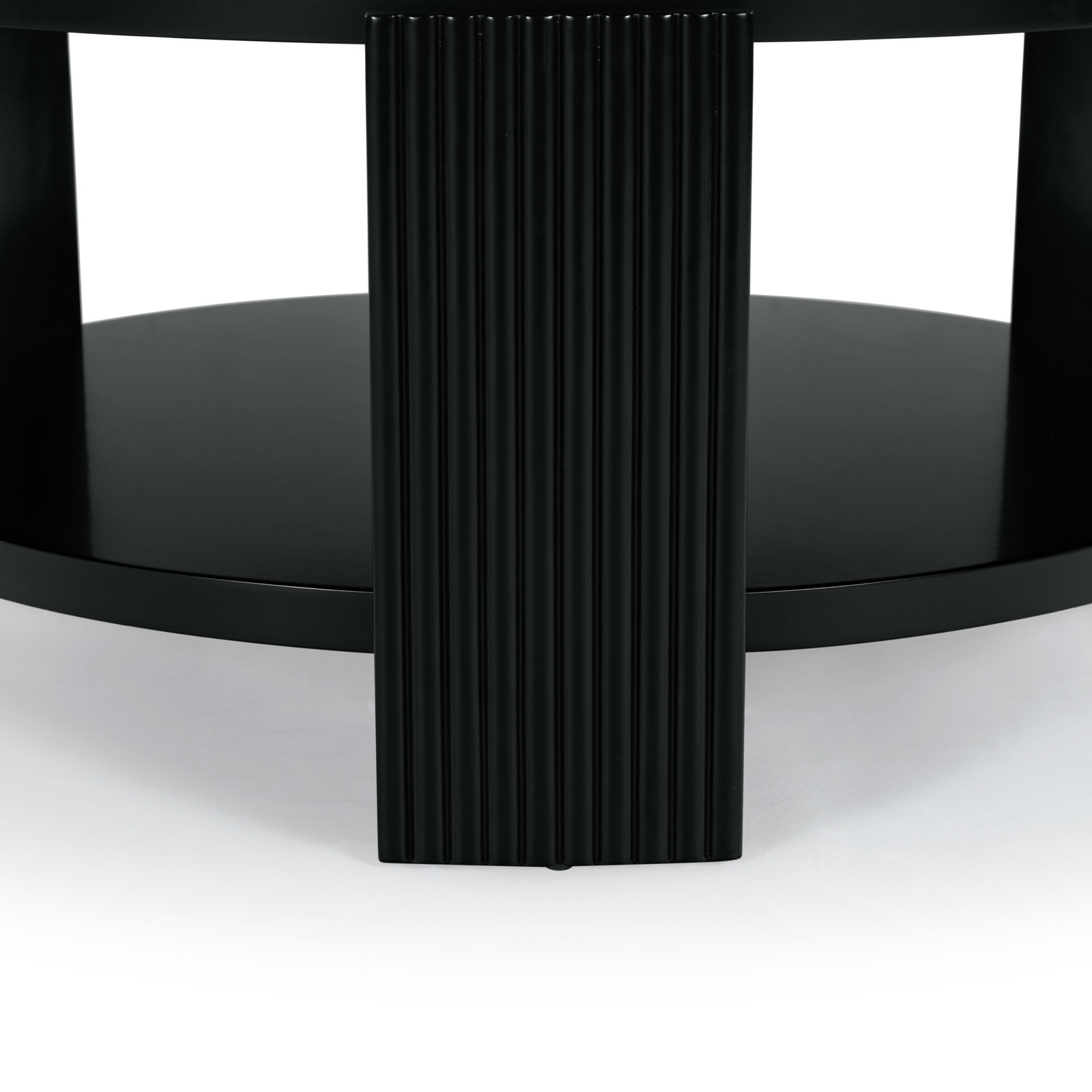 Liabella Round Wood Coffee Table, Black
