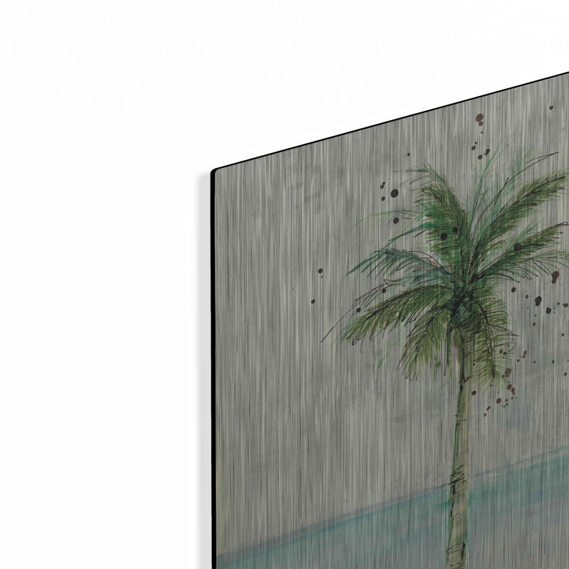 «African Oil Palm I» par Chris Paschke, art mural en métal, H 16 po x l 12 po