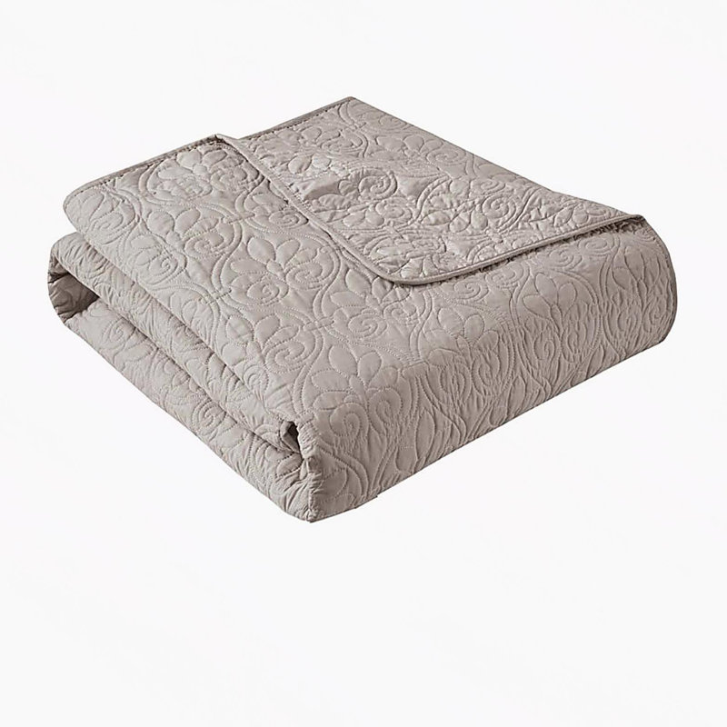 Oversized Quilted Throw Khaki 60x70", Khaki