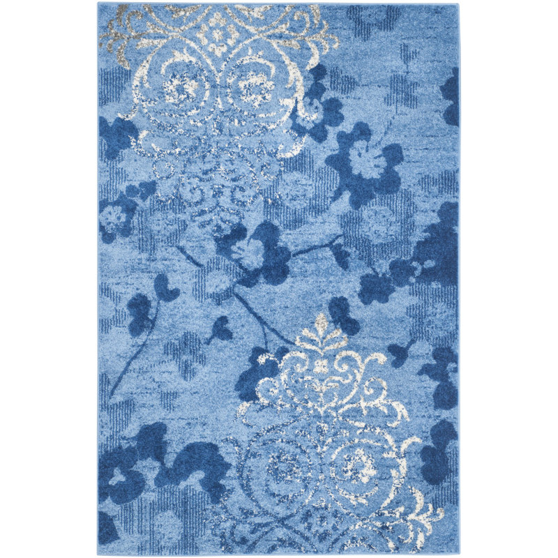 Issleib Floral Hand Woven Area Rug, Rectangle 122 x 183 cm