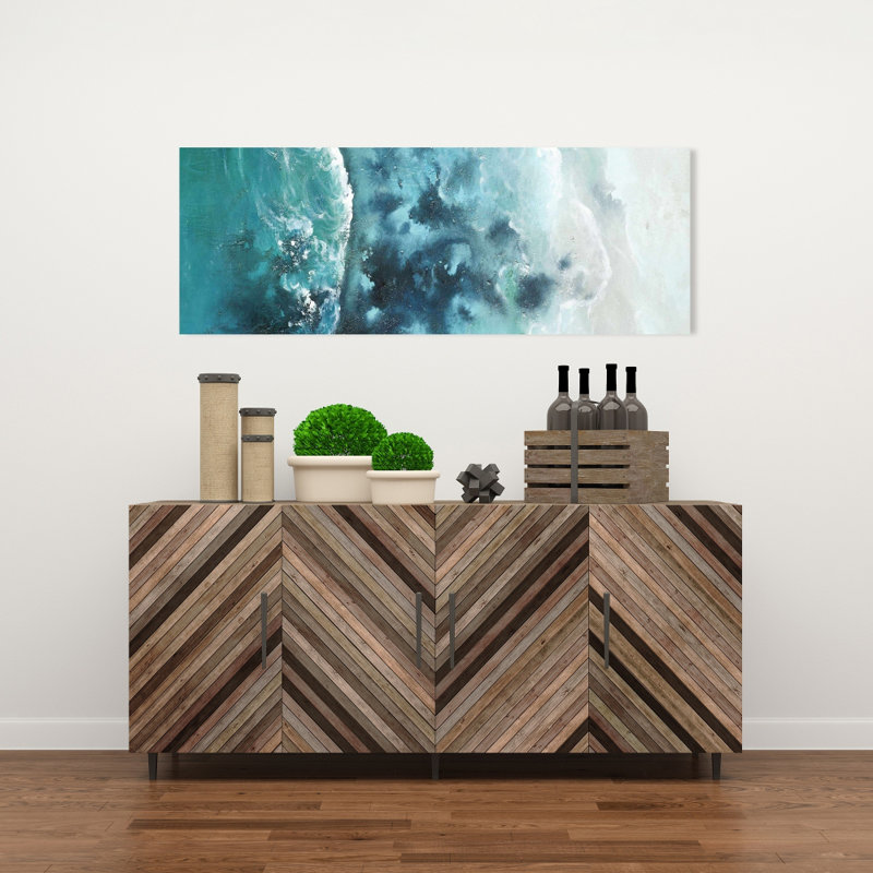 Toile bord de mer des Caraïbes | Décor bord de mer bleu côtier