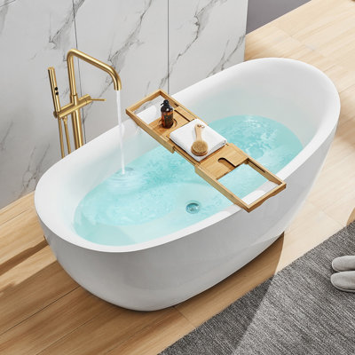 Single Handle Floor Mounted Freestanding Tub Filler with Brass Two-Function Handshower and Diverter
