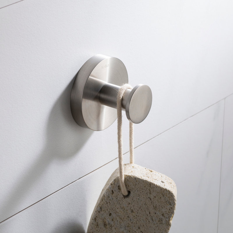 Elie Wall Mounted Towel Hook, Brushed Nickel