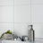 Textile Basic White 9-3/4'" x 9-3/4" Porcelain Wall & Floor Tile