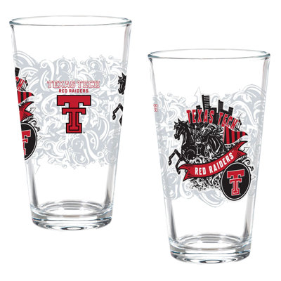 Texas Tech University Set of 2 16oz Pint Glasses