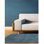 Tapis bleu marine en laine noué à la main de conception unique 4 pi 2 po x 5 pi 11 po nouvel âge Holgerth