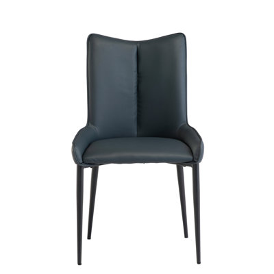 Ojiugo 48cm H Upholstered Metal Side Chair in Teal