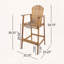 Ensemble de 2 tabourets de bar d'extérieur en bois d'acacia avec dossier à lattes-663635180