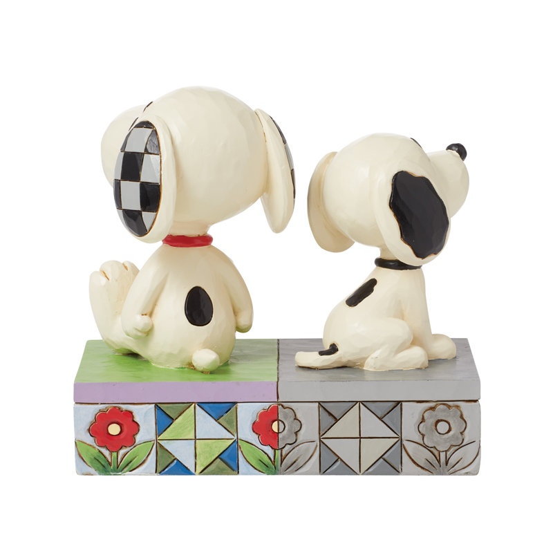 Peanuts by Jim Shore 1950s Snoopy & Today's Snoopy Figurine 5in H