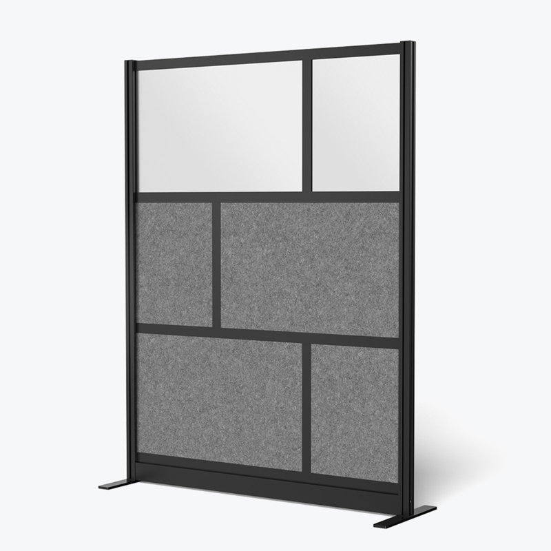 Mur modulaire avec cadre Harmony, Noir/gris,  H 70 po x L 53 po