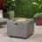 Square Iron Fire Pit With 50,000 BTU High-Output Burner For Outdoor Warmth And Ambiance.-387746019-387746018