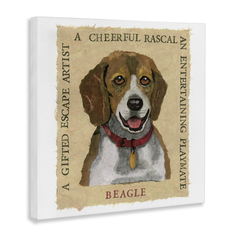 "Fun Beagle Pet", art mural sur toile par Nancy Overton, H 30 po x l 30 po