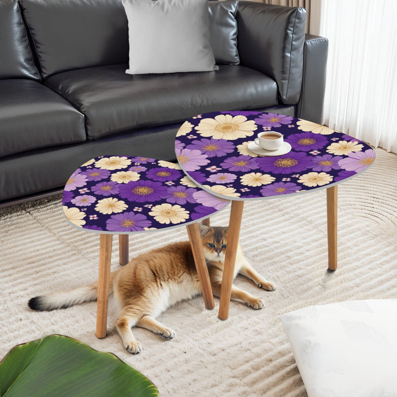 Ensemble de 2 tables basses gigognes Triangle