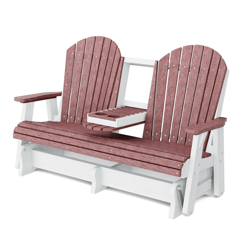 Fauteuil oscillant 5 pi avec console Heritage, Cerisier / blanc