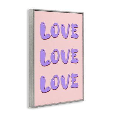 Love Bubble Lettering Framed Giclee, design by Pooja Dave
