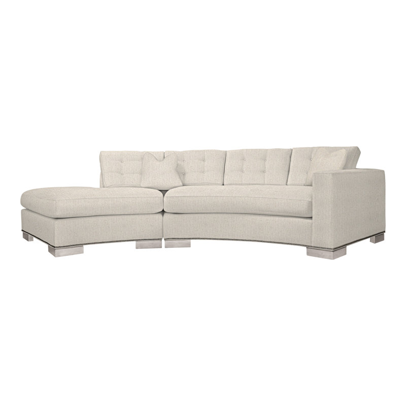 Bennett By Michael Weiss Sectional, Instant Parchment, Dove Gray