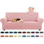 Housse extensible pour housse de causeuse, housses de canapé pour 2 canapés (55 po à 79 po) Canapé protecteur de meuble avec fond élastique pour enfants, chien. Jacquard à petits carreaux (moyen, rose)-1052489059-1052489058