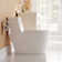 DeerValley Prism Dual-Flush Elongated One-Piece Toilet with Glazed Surface Lower Water Tank for Space Saving (Seat Included)