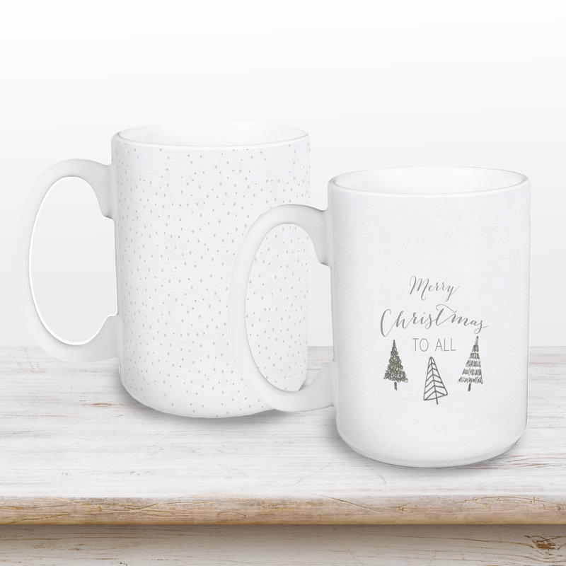 Ensemble de 2 tasses «Merry Christmas To All»